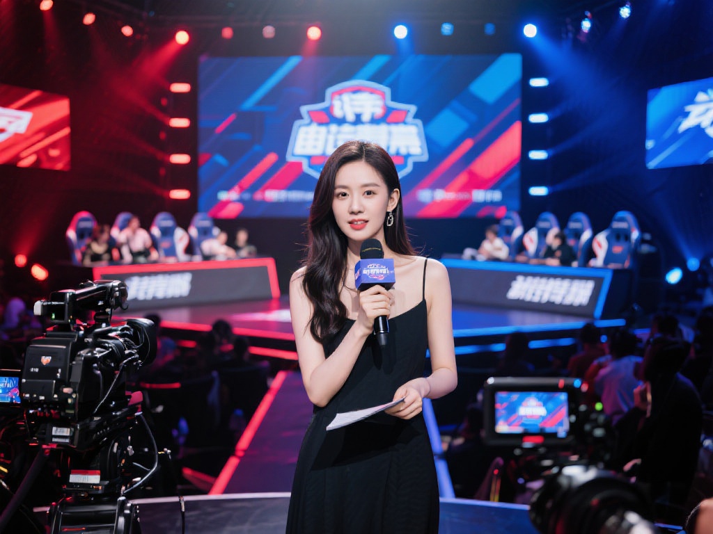 诗诗晒活动返图：主持三万人电竞派对拓宽职业新领域