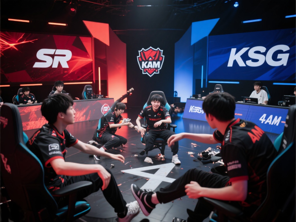 SR配合KSG再ROLL点失利，4AM微笑收割两队团灭大战